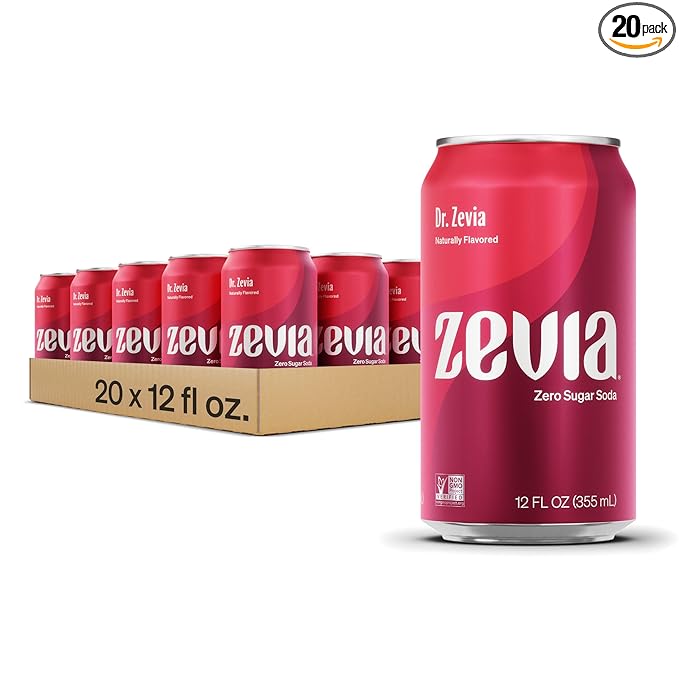 Zevia Zero Calorie Soda Dr. Zevia 12 Ounce Cans (Pack of 20)