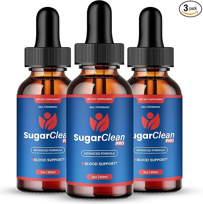 Sugar Clean Pro Drops Official SugarClean Pro Advanced Blood Formula Supplement - Maximum Strength All Natural Healthy Circulation &amp Stable Levels SugarCleanPro Health Support Reviews (3 Pack)