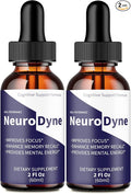 Neurodyne Drops Official Neurodyne Brain Health Supplement Droppers - Maximum Strength Advanced Nootropic Drops Support All Natural Neuro Dyne Cognitive Health &amp Function Reviews (2 Pack)