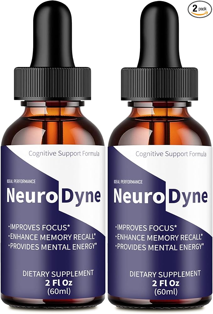 Neurodyne Drops Official Neurodyne Brain Health Supplement Droppers - Maximum Strength Advanced Nootropic Drops Support All Natural Neuro Dyne Cognitive Health &amp Function Reviews (2 Pack)