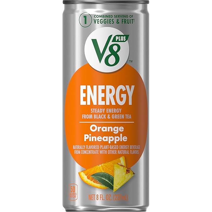 V8 +ENERGY Orange Pineapple Energy Drink 8 Ounce Can (Case Of 24)