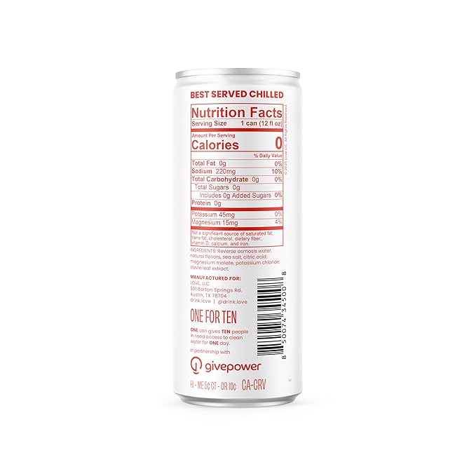 Be LOVE™ Lightly Flavored Still Electrolyte Drink — Non-Carbonated Zero Sugar Zero Calories Zero Caffeine — Clean Daily Hydration (Pack of 12 Berry Bliss)
