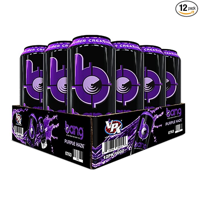 Bang Energy Purple Haze Sugar-Free Energy Drink 16-Ounce | Pack of 12