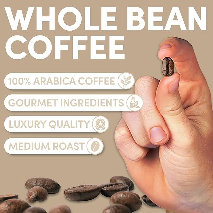 Sarasota Coffee Whole Bean Snickerdoodle Sugar Cookie | Medium Roast Gourmet Flavored Coffee Beans | Low Acid Mold Free Specialty Grade Bulk Coffee Beans | 5lb (80 oz)