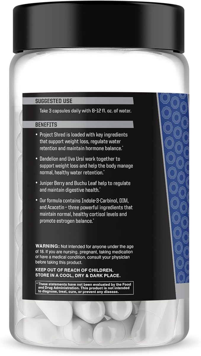 Anabolic Warfare Project Shred Manage Normal Healthy Cortisol Levels &amp Water Retention Body Recomposition Formula Made with Botanicals*
