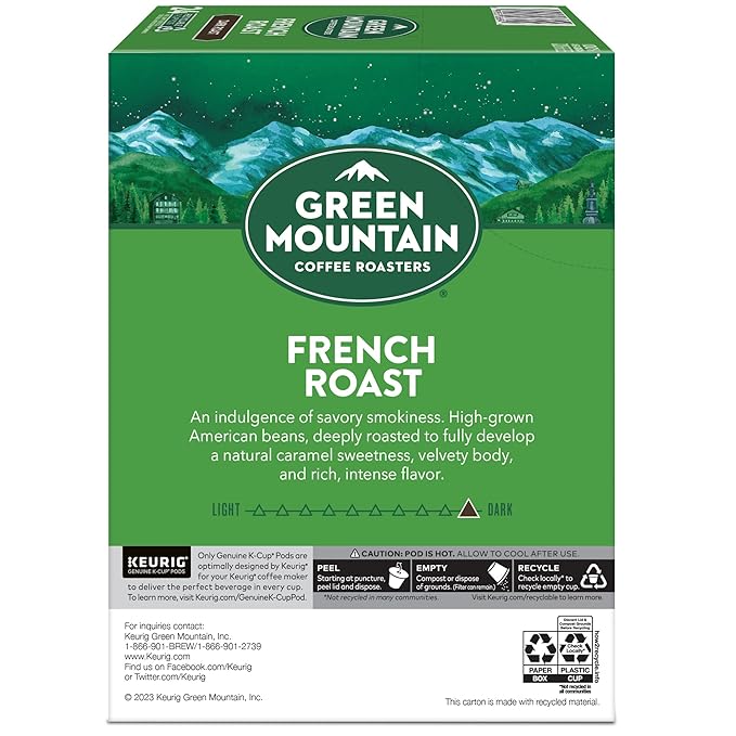 Green Mountain Coffee Roasters French Roast Keurig K-Cup Pods Dark Roast Coffee 96 Count