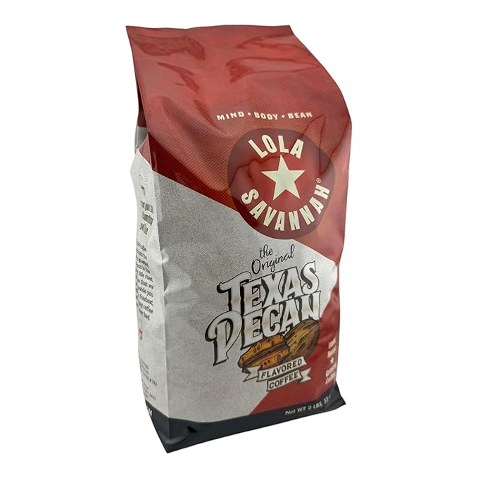 Lola Savannah Texas Pecan Ground Caffeinated Coffee 2lb 1 Pack