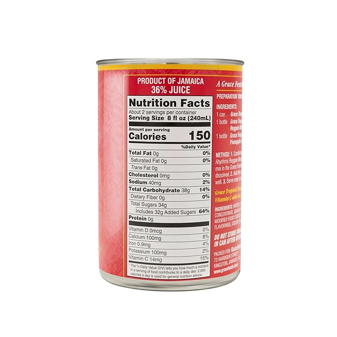 Grace Canned Tropical Fruit Punch 18.26 oz. (540 ml) - 2 Pack
