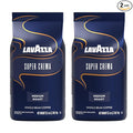Lavazza Super Crema Whole Bean Coffee Medium Espresso Roast Arabica and Robusta Blend 2.2 lb Bag (Pack of 2)
