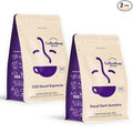 Coffee Bean Direct Bold Decaf Coffee Variety Bundle – Espresso &amp Sumatra Whole Bean Dark Roast 1 Pound Bags (Pack of 2)