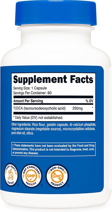 Nutricost Tudca 250mg 60 Capsules (2 Bottles)