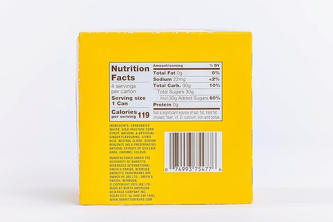 Barritt's Mixers - Double Sugar Free Ginger Beer Mixer Set Non-Alcoholic Soda Cocktail Mixer 7.5 fl oz Cans 24 Pack Mini