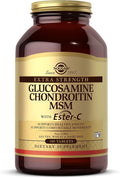 Solgar Extra Strength Glucosamine Chondroitin MSM w/Ester-C 180 Tablets - Promotes Healthy Joints Supports Comfortable Movement &amp Collagen Formation - Non-GMO Gluten No Dairy No - 60 Servings