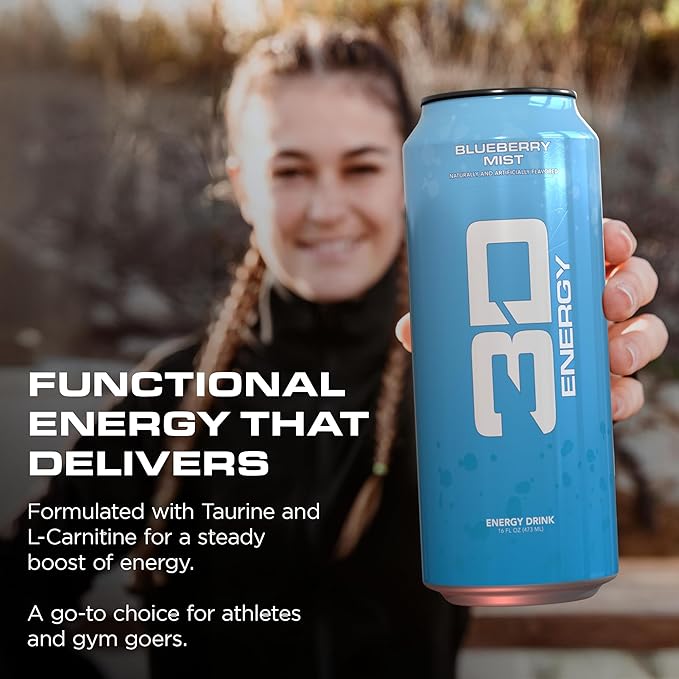 3D Sugar-Free Energy Drinks Variety Pack - Clean Energy Drink with 200mg Caffeine Taurine &amp L-Carnitine - Pre Workout Fitness Drink for Gym Exercise &amp Everyday Performance