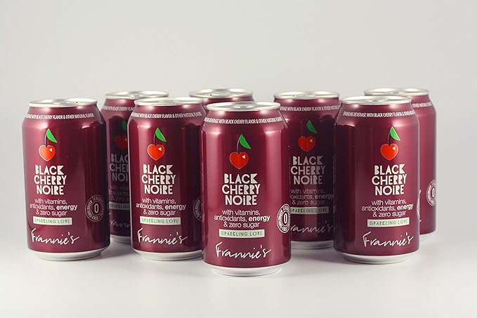 AmishTastes Frannie’s Sparkling Black Cherry Noire Protected With High-Density Foam 12 Oz. (Case of 24)