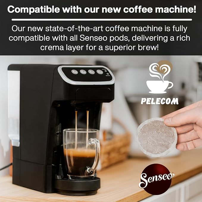 Senseo Espresso Coffee Pods – 48 Count – Powerful &amp Aromatic Dark Roast – Single-Serve Coffee Pads Compatible with Senseo Machines – Imported from the Netherlands