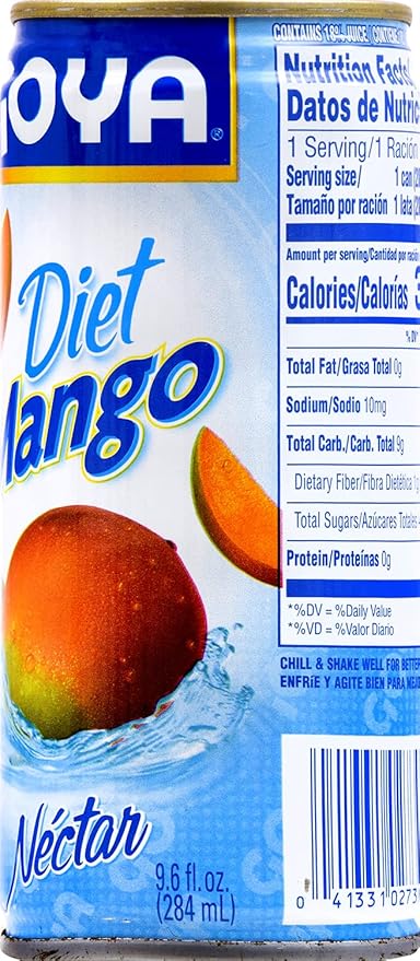 Goya Foods Diet Mango Nectar 9.6 Fl Oz (Pack of 24)