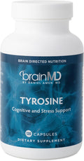BRAINMD Dr Amen Tyrosine - 120 Capsules - Promotes Mental Focus Clarity &amp Alertness - Gluten Free - 60 Servings