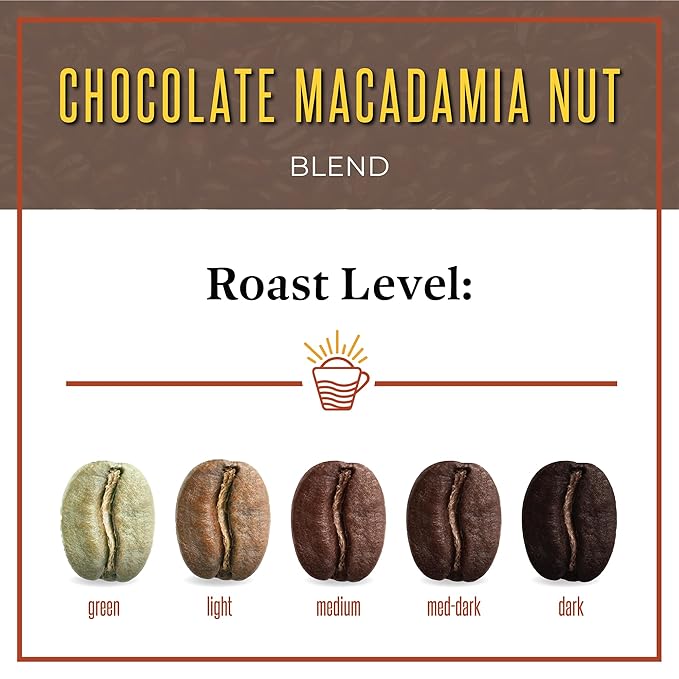 San Diego Coffee Chocolate Macadamia Nut Medium Roast Ground Coffee 16-Ounce Bags (Pack of 2) Café molido tostado
