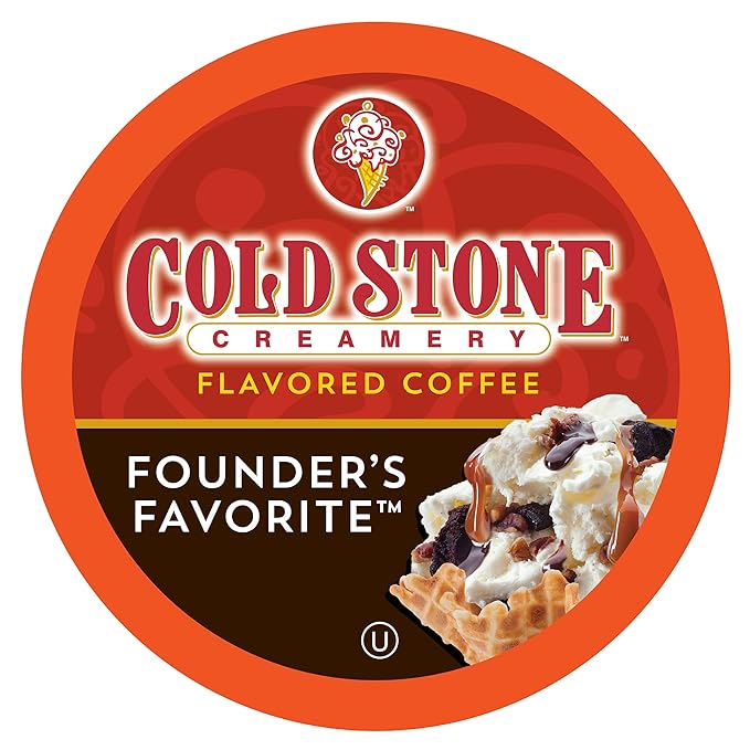 Cold Stone Creamery Beverages Founder's Favorite Ice Cream Flavored Coffee Pods Compatible with K Cup Brewers Including 2.0 40 Count