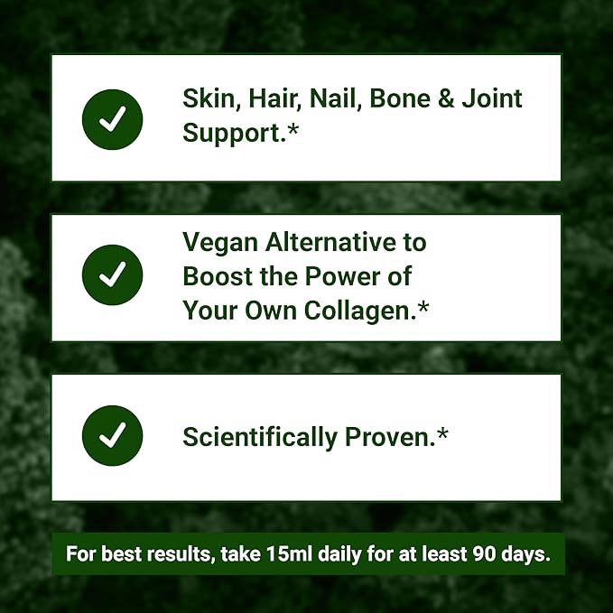 Living Silica ORGONO Plant-Based Collagen Booster | Horsetail Extract &amp Rosemary | Supports Collagen &amp Elastin for Joint &amp Bone Health Glowing Skin Strong Hair &amp Nails | 33.85 Fl Oz