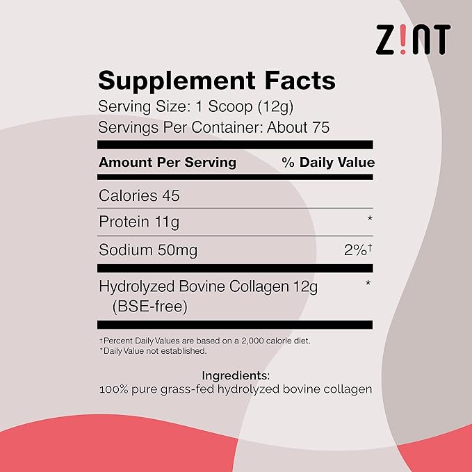 Zint Keto Collagen Protein Powder for Anti-Aging 64oz Total - Grass Fed Hydrolyzed Collagen Peptides 32 oz (2 Pack)