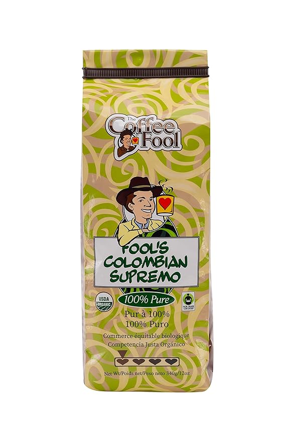 Coffee Fool's Organic Fair Trade Colombian Supremo (Powder (Turkish))