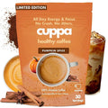 Cuppa Pumpkin Spice Mushroom Coffee with Adaptogens &amp Superfoods - Lion’s Mane Ashwagandha &amp Cordyceps. Adaptogens + MCT to support natural energy mental focus &amp gut health (30 Servings)