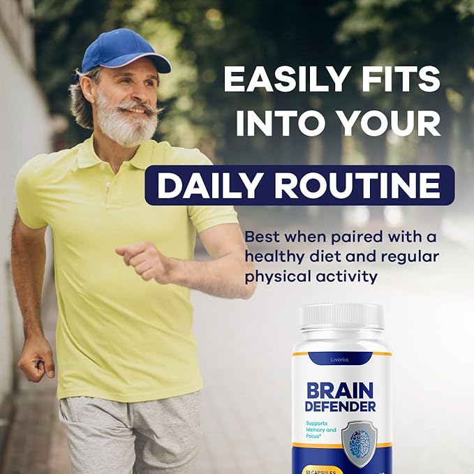 (2 Pack) Brain Defender - Official Brain Defender Supplement Advanced Pills Natural Brain and Memory Support Brain Defender Health &amp Wellness Multivitamin 120 Capsules for 2 Months