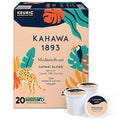 Kahawa 1893 Medium Roast Coffee K-Cup Pods Safari Blend (20 Count) - As Seen on Shark Tank High Antioxidants Naturally Sweet Organically Grown &amp Cultivated Ethically &amp Sustainably Sourced