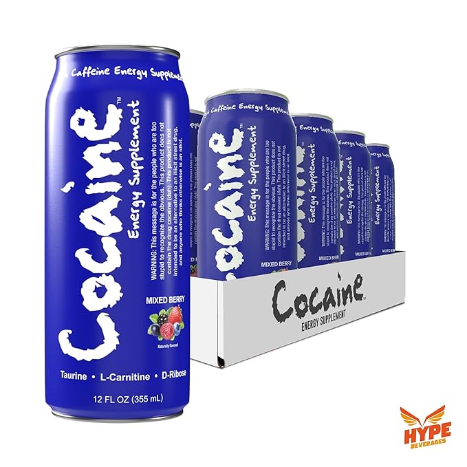 Hype Beverages Official Caffeinated Energy Drink - Healthy Energy Drinks with Taurine L-Carnitine Antioxidants Vitamins - 12 Oz Can - (Pack of 12 Mixed Berry) Preworkout Performance Caffeine Drin