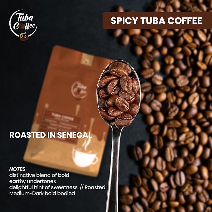 Tuba Coffee: Iconic Spicy Flavor | Proudly Roasted in Senegal | Arabica with Selim | Medium-Dark Roast | Ground | 12 0Z (340g) (3)
