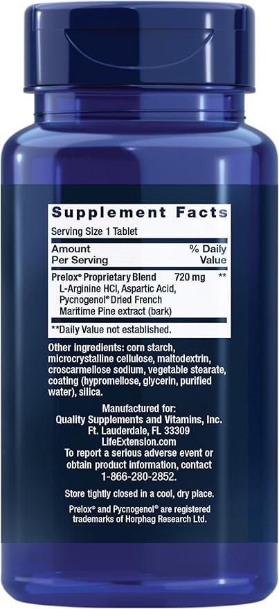 Life Extension Prelox Enhanced Sex – French Maritime Pine Bark Extract L-Arginine – Male Sexual Health Promotes Male Blood Flow – Gluten-Free Non-GMO – 60 Tablets