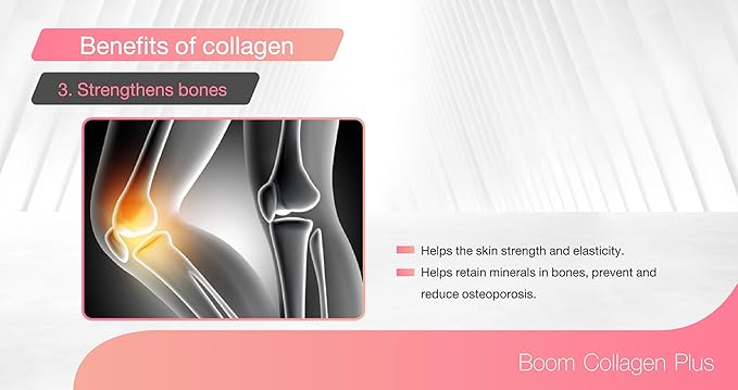 Generic BOOM COLLAGEN PLUS OVER 30 ANTIOXIDANTS- ANTI-AGING DRINK for BEAUTIFUL SKIN 14 SACHETS in BOX Pink/White