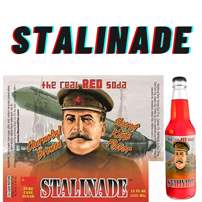 Dictator Soda Pack | 5 Hilarious Novelty Sodas | 12 oz Glass Bottles with Cane Sugar | Includes Crazy Soda Pop Bottle Opener
