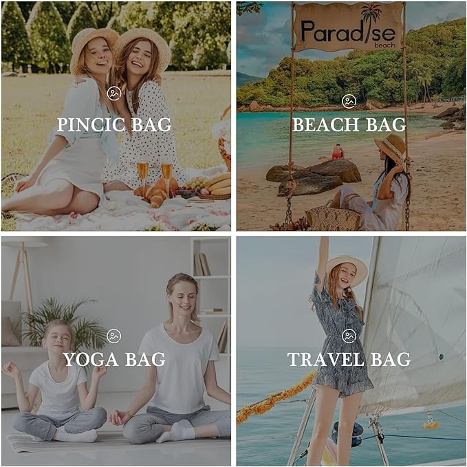 YOOLIFE Beach Bags for Women - Travel Canvas Beach Tote Pool Waterproof Bag Travel Essentials Gifts for Women Birthday