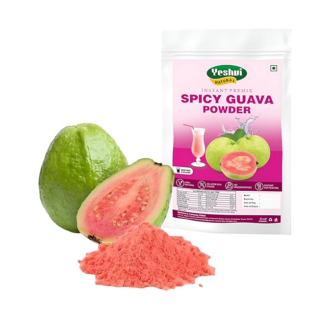 Yeshvi NATURAL Mojito Drink Powder &amp Spicy Guava Powder Combo Pack Instant Drink Mix Fizzy Party Drink Refreshing &amp Re-hydrating Immunity Booster Fruit Powder make and juice 200gm
