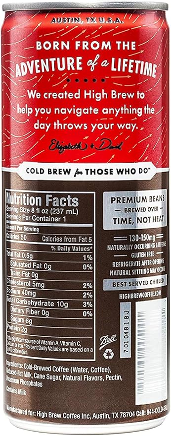 High Brew Coffee - Double Espresso - 8oz.(Pack of 24)