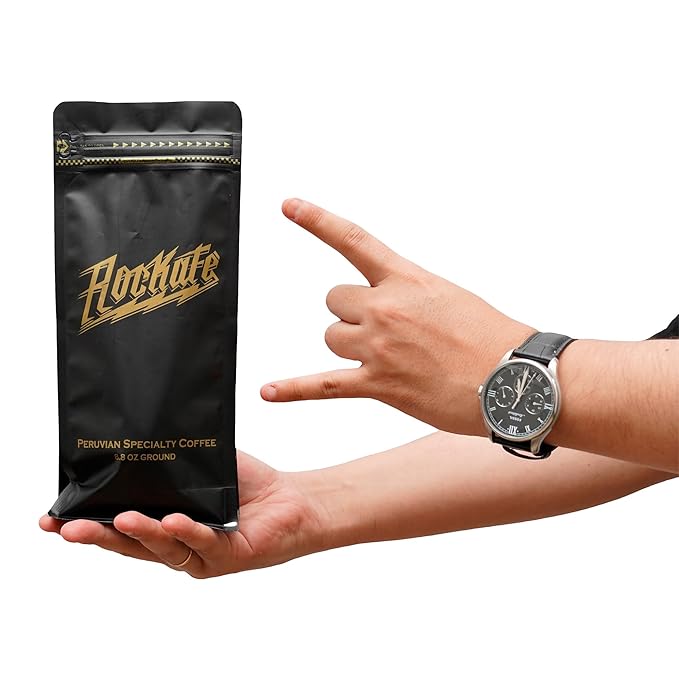 Rockafe Black - 8.8 oz Bag of Exquisite Peruvian Specialty Coffee - By Iky Store (Red and yellow Catuai) (3)