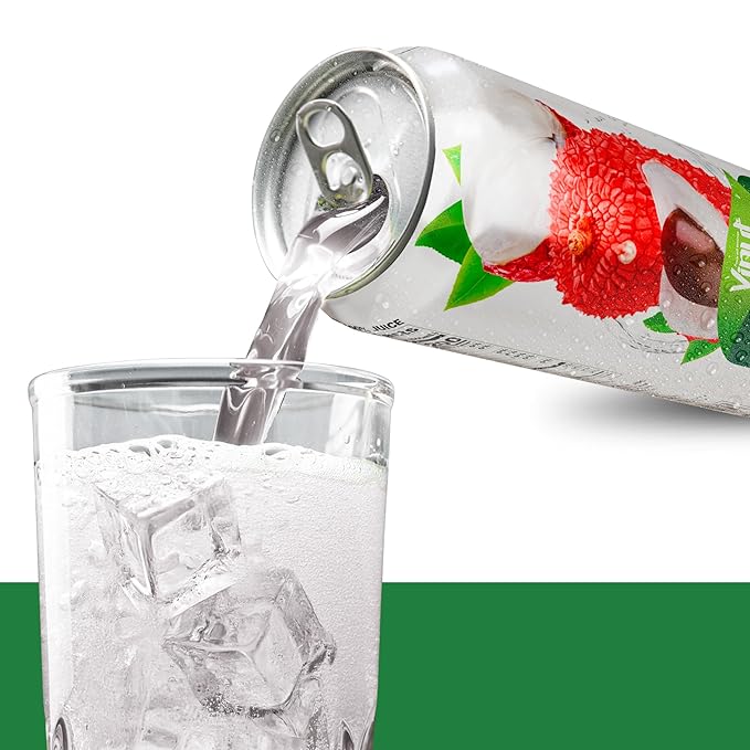 VINUT 100% Lychee Juice No Added Sugar Not From Concentrate 16.9 fl oz (500 mL) Can Pack of 6
