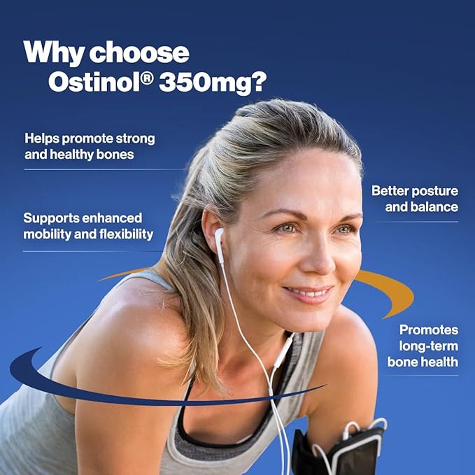 Ostinol Standard 350mg - Bone &amp Joint Supplement | Stem Cell Activation Certified | Bio Active Protein Complex for Moderate Bone Loss &amp Moderate Joint Dysfunction - 30 Capsules