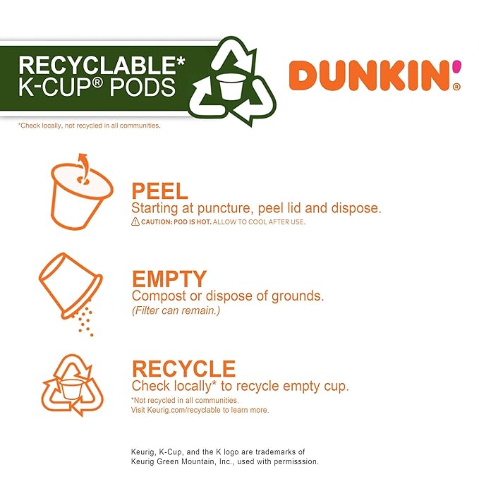 Dunkin' Polar Peppermint Flavored Coffee 88 Keurig K-Cup Pods