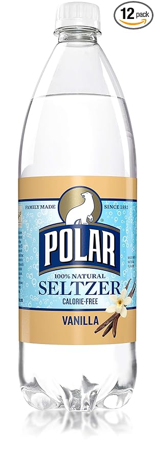 Polar Beverages Polar Seltzer Vanilla 33.8 Fluid Ounce (Pack of 12)