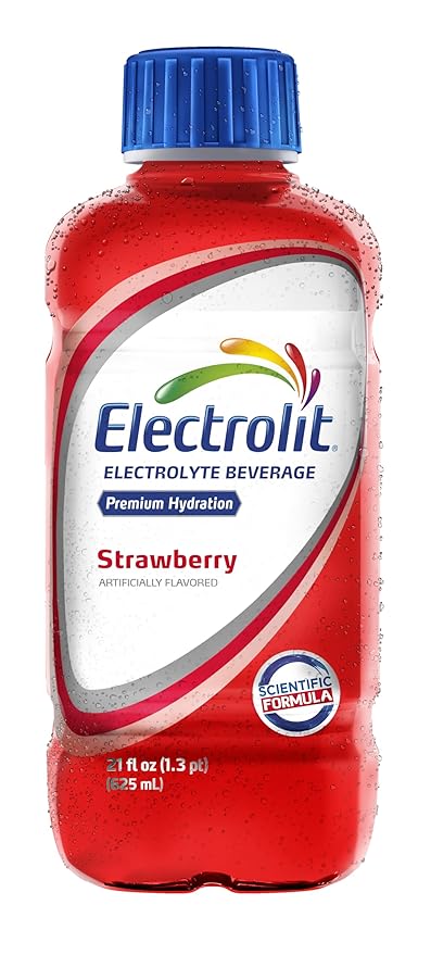 Electrolit Electrolyte Beverage Strawberry 21 Fl Oz bottle (Pack of 12)