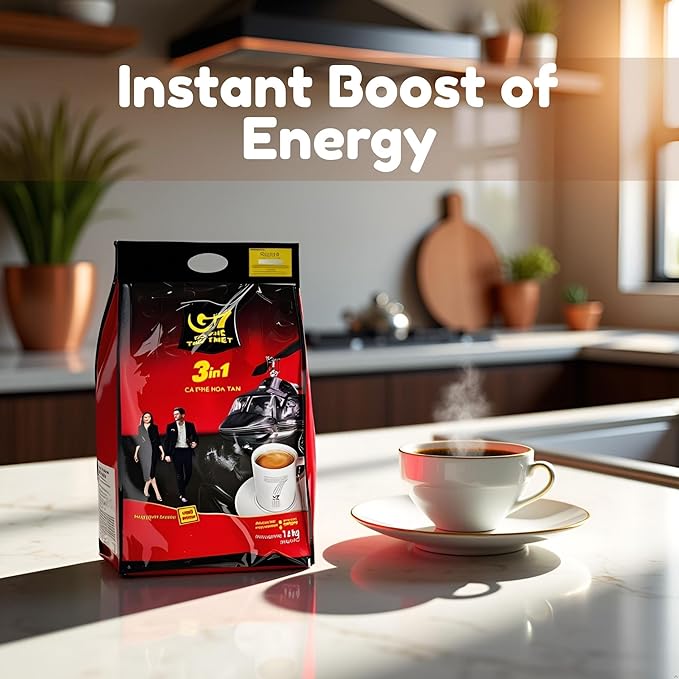 Trung Nguyen G7 3-in-1 Instant Premium Vietnamese Coffee 100 Servings Sticks x16g Beverage Vietnam Origin (1 Pack)