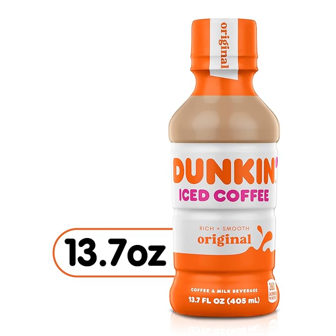 Dunkin' Original Iced Coffee Bottle 13.7 fl oz 12 Pack