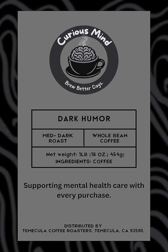 Curious Mind Coffee Ground Gourmet Coffee (1 lb Dark Humor)