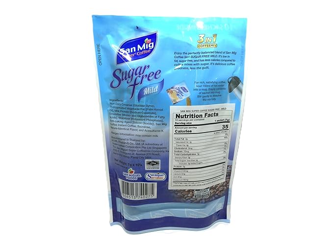San Mig Coffee 3 in 1 Sugar Free Mild -Pack of 3