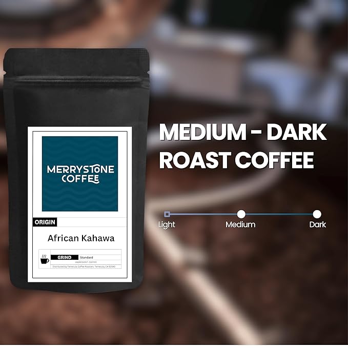 Merrystone African Kahawa Blend Medium-Light Roasted to Order Coffee 2 Lb Espresso Grind