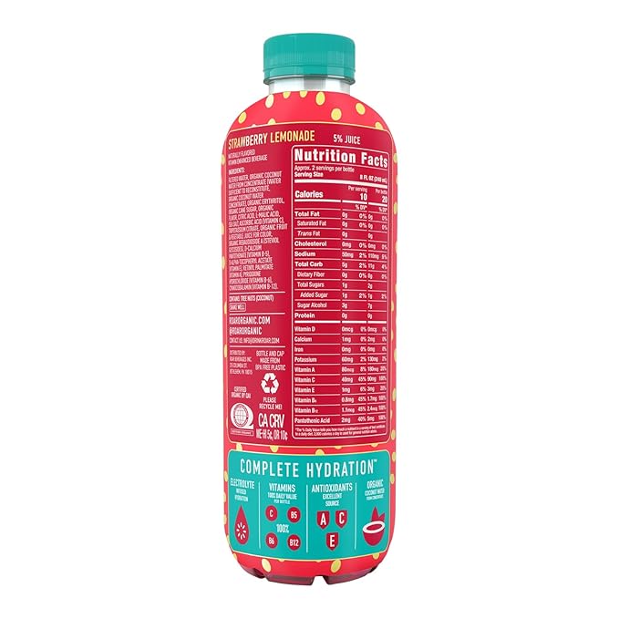 ROAR Complete Hydration Organic Variety Pack - Electrolyte Drinks Loaded with Vitamins C B5 B12 - Hydrating Beverage Non-GMO Gluten-Free - 12 pc
